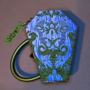 Dolls Kill Widow bag, purple damask